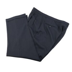 NEW Haggar Mens‎ 40x30 Pleated Pinstripe Pants Polyester Wool Blend Dry Clean
